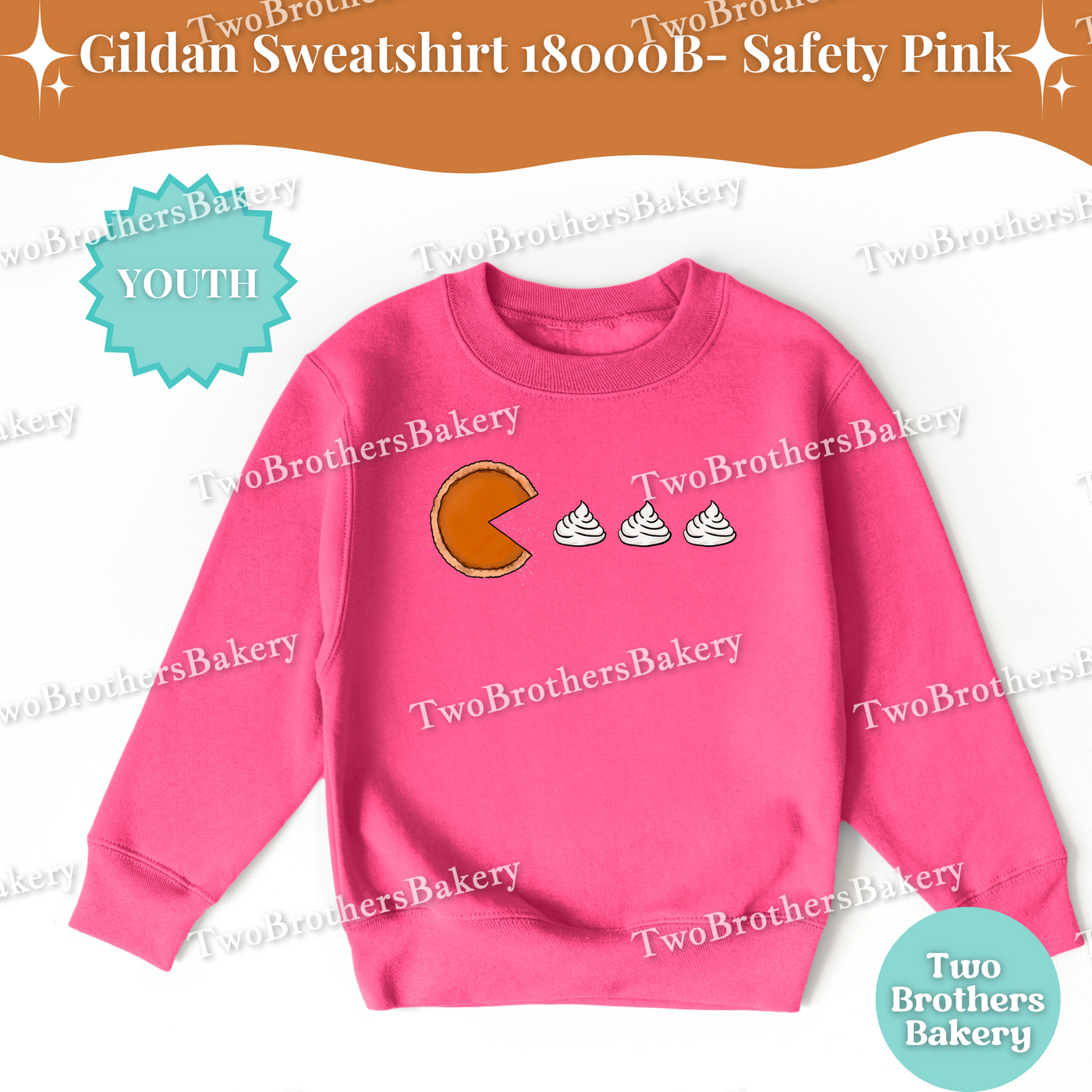 Kids Thanksgiving Pie Sweatshirt, Cute Fall Baking Top, Pumpkin Pie Game Tee, Autumn Baker Shirt, Youth Fall Pie Lover Crewneck, Pac Man Pie