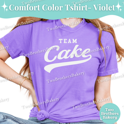 Team Cake Shirt, Baseball Style Baking Tee, Mix and Match Family & Bakery Crew Tops, Collegiate Fall Sports Tee, Cake Baker, Cake Decorator
