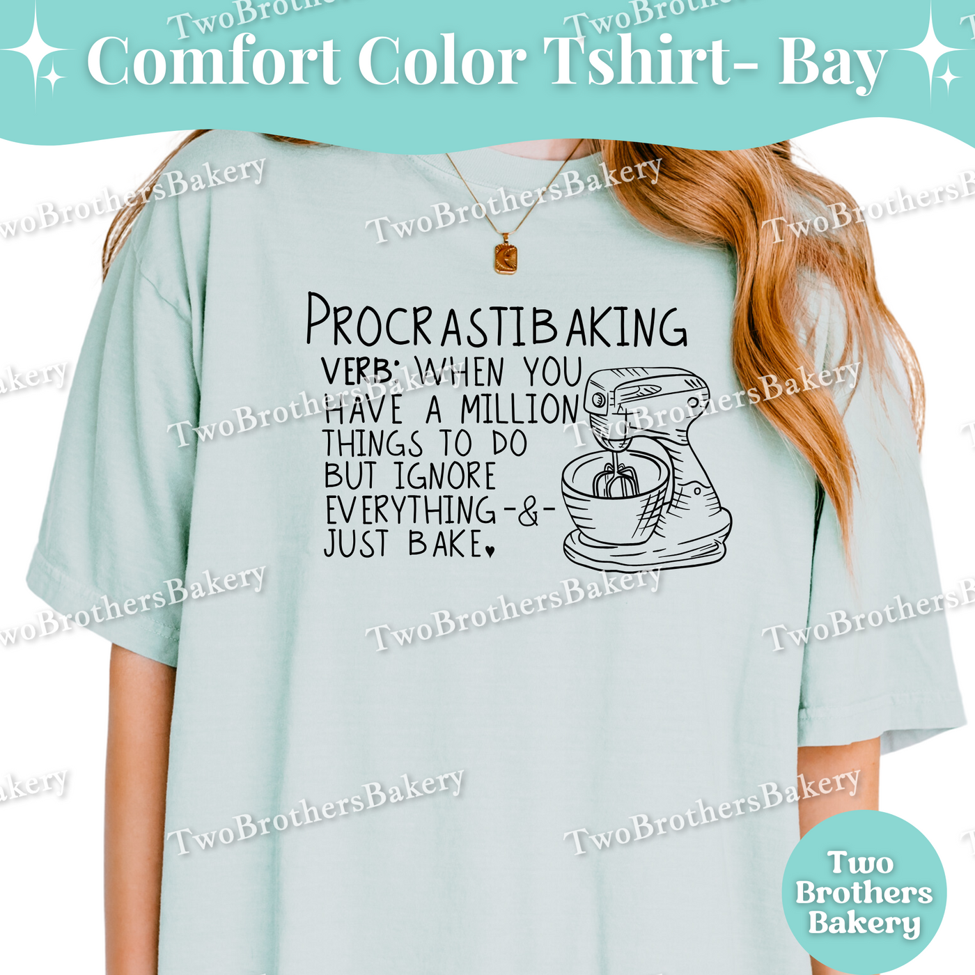 Procrastibaking T-Shirt, Funny Baker Shirt, Baking Tee, Gift for Procrastinators, Cottage Bakery Tee, Baking Lover Gift, Baking Humor Tshirt
