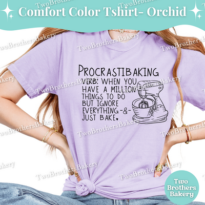 Procrastibaking T-Shirt, Funny Baker Shirt, Baking Tee, Gift for Procrastinators, Cottage Bakery Tee, Baking Lover Gift, Baking Humor Tshirt