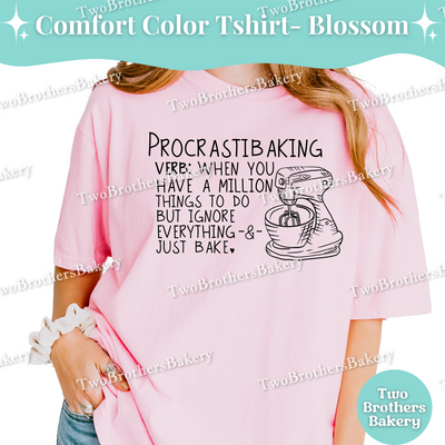 Procrastibaking T-Shirt, Funny Baker Shirt, Baking Tee, Gift for Procrastinators, Cottage Bakery Tee, Baking Lover Gift, Baking Humor Tshirt