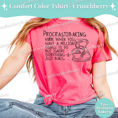 Procrastibaking T-Shirt, Funny Baker Shirt, Baking Tee, Gift for Procrastinators, Cottage Bakery Tee, Baking Lover Gift, Baking Humor Tshirt
