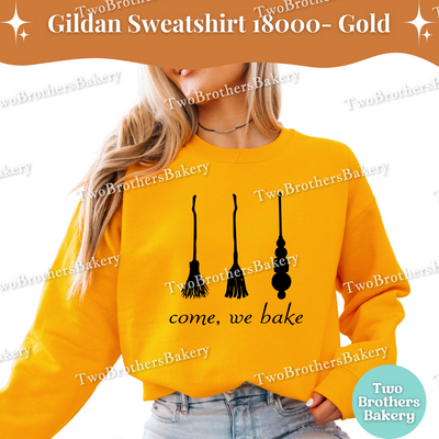 Come We Bake Sweatshirt, Hocus Pocus Baking Shirt, Witch Broom Scribe Halloween Crewneck, Cottage Baker Fall Sweatshirt, Witchy Baker