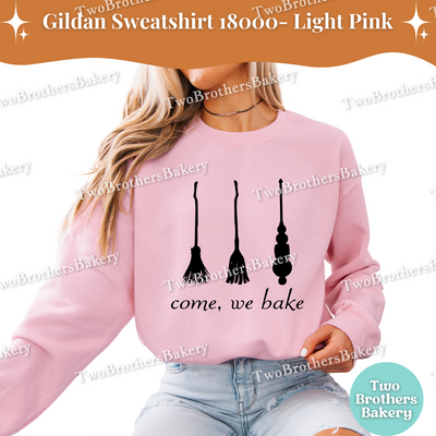 Come We Bake Sweatshirt, Hocus Pocus Baking Shirt, Witch Broom Scribe Halloween Crewneck, Cottage Baker Fall Sweatshirt, Witchy Baker