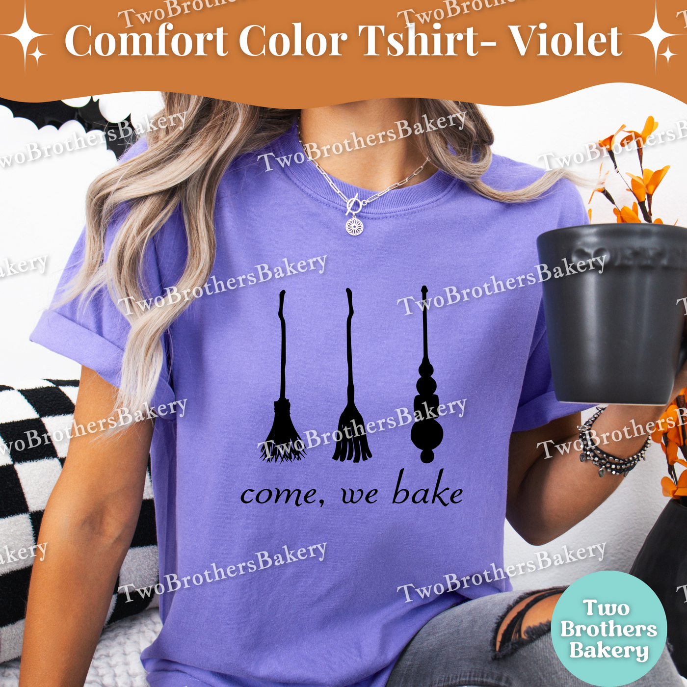 Come We Fly Shirt, Hocus Pocus Inspired Tee, Baking Witch, Witches Brooms, Baking Scribe, Spooky Baker, Cute Halloween Baking, Witchy Tee