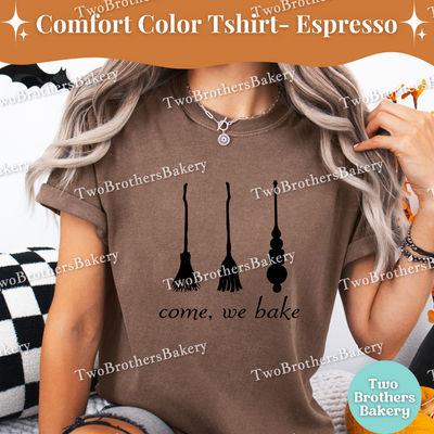Come We Fly Shirt, Hocus Pocus Inspired Tee, Baking Witch, Witches Brooms, Baking Scribe, Spooky Baker, Cute Halloween Baking, Witchy Tee