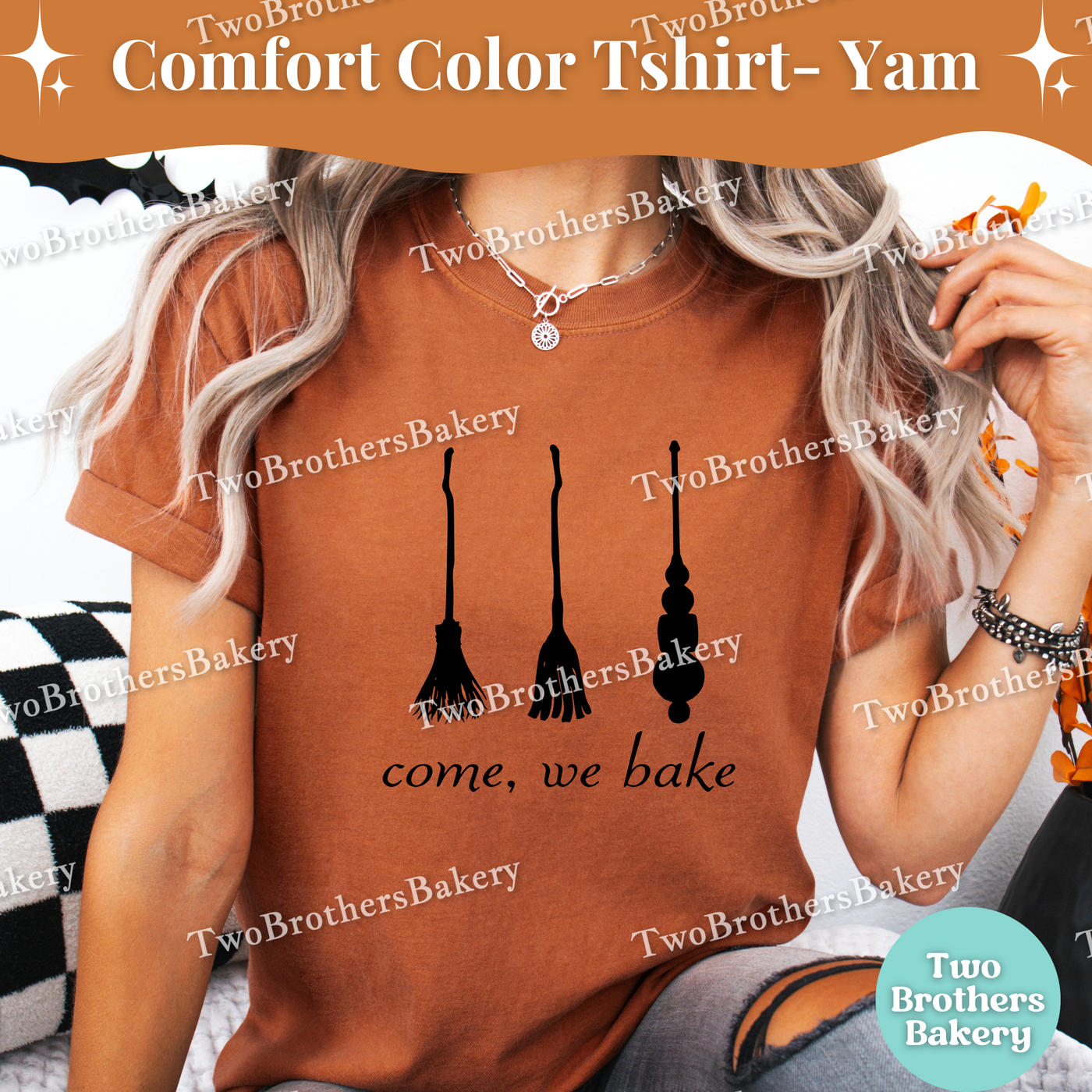 Come We Fly Shirt, Hocus Pocus Inspired Tee, Baking Witch, Witches Brooms, Baking Scribe, Spooky Baker, Cute Halloween Baking, Witchy Tee