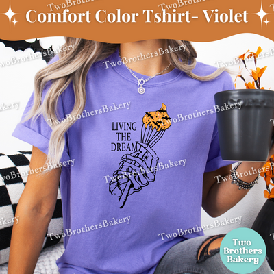 Living The Dream Tee, Skeleton Hand, Halloween Baking Shirt, Fall Baking, Spooky Baker Tshirt, Halloween Baker Gift, Halloween Sprinkles