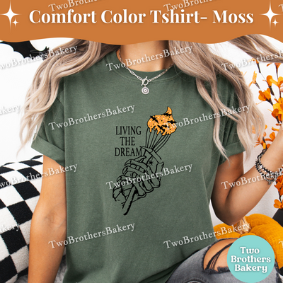 Living The Dream Tee, Skeleton Hand, Halloween Baking Shirt, Fall Baking, Spooky Baker Tshirt, Halloween Baker Gift, Halloween Sprinkles