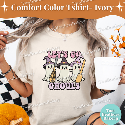 Lets Go Ghouls, Halloween Baking Shirt, Cute Ghost Baker Witch Tee, Fall Baking T-Shirt, Cute Halloween Tee, Ghost Baker Tee, Spooky Baker