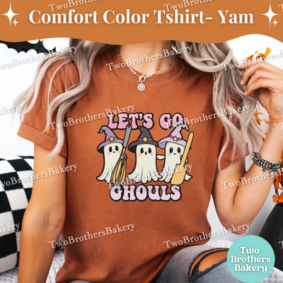 Lets Go Ghouls, Halloween Baking Shirt, Cute Ghost Baker Witch Tee, Fall Baking T-Shirt, Cute Halloween Tee, Ghost Baker Tee, Spooky Baker