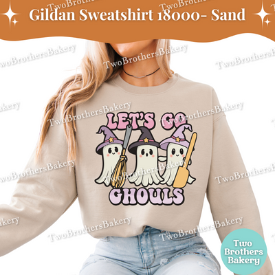 Lets Go Ghouls Halloween Baking Sweatshirt, Ghost Baker Crewneck, Hocus Pocus Inspired Sweater, Ghost Baking Sweatshirt, Spooky Baking Gift
