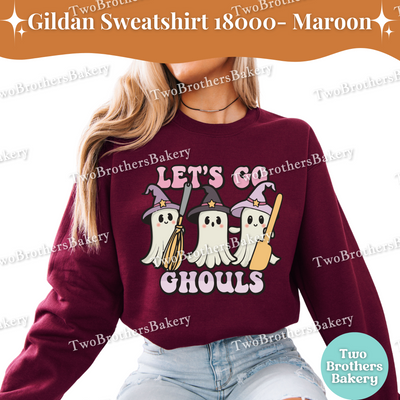 Lets Go Ghouls Halloween Baking Sweatshirt, Ghost Baker Crewneck, Hocus Pocus Inspired Sweater, Ghost Baking Sweatshirt, Spooky Baking Gift