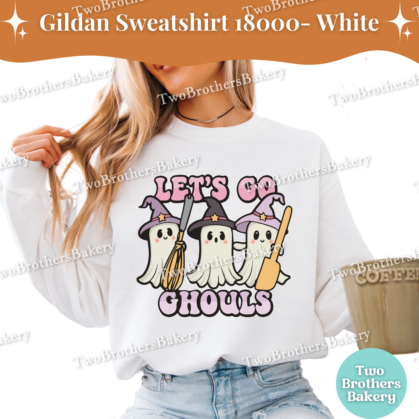 Lets Go Ghouls Halloween Baking Sweatshirt, Ghost Baker Crewneck, Hocus Pocus Inspired Sweater, Ghost Baking Sweatshirt, Spooky Baking Gift