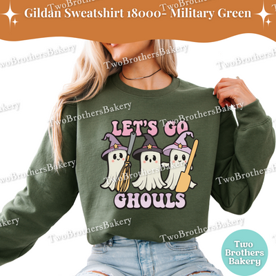 Lets Go Ghouls Halloween Baking Sweatshirt, Ghost Baker Crewneck, Hocus Pocus Inspired Sweater, Ghost Baking Sweatshirt, Spooky Baking Gift