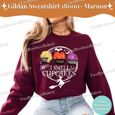 I Smell Cupcakes Sweatshirt, Hocus Pocus Baking Shirt, Halloween Cupcake Lover Sweatshirt, Witch Bakery Fall Pullover, Sanderson Sisters Top