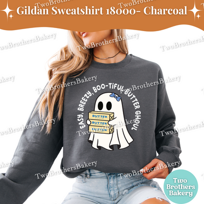 Easy Breezy Boo-tiful Butter Ghoul, Cute Halloween Baking Crewneck, Cottage Bakers, Fall Baking Top, Butter Sweatshirt, Halloween Baking Top