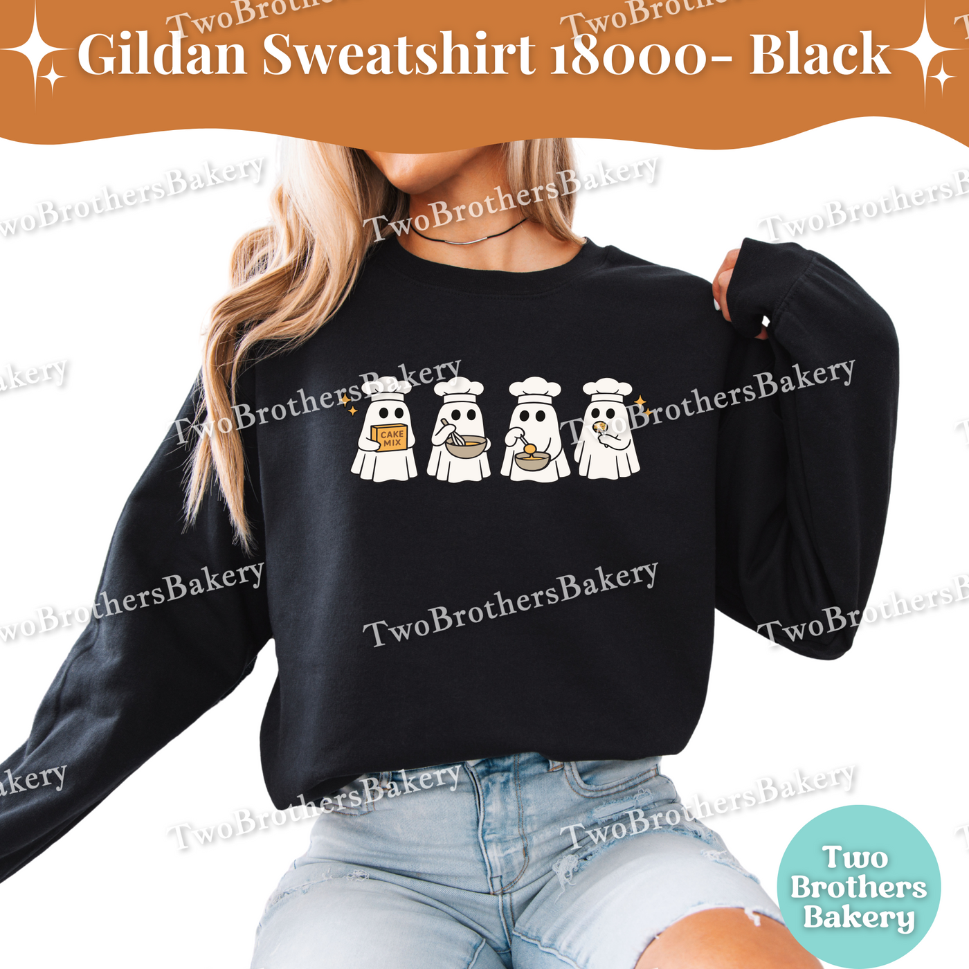 Cake Pop Ghost Squad Sweatshirt, Cute Halloween Baking Crewneck, Spooky Ghost Bakers, Fall Baking Sweatshirt, Cakepop Baking Sweatshirt