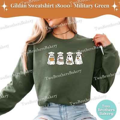 Cake Pop Ghost Squad Sweatshirt, Cute Halloween Baking Crewneck, Spooky Ghost Bakers, Fall Baking Sweatshirt, Cakepop Baking Sweatshirt