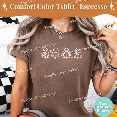 Halloween Ghost Shirt, Photography Videography Tee, Macaron Ghosts, Caffeine Fuel Tee, Spooky Baker, Content Creator Shirt, Autumn Ghost Tee