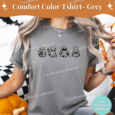 Halloween Ghost Shirt, Photography Videography Tee, Macaron Ghosts, Caffeine Fuel Tee, Spooky Baker, Content Creator Shirt, Autumn Ghost Tee