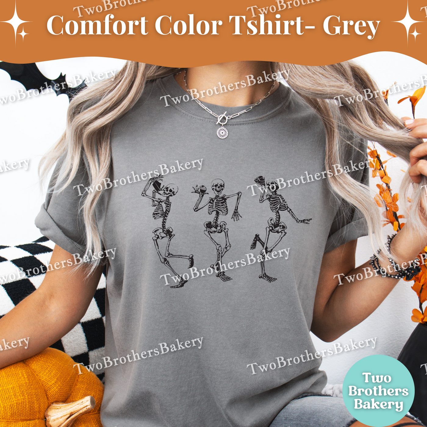 Dancing Skeletons, Halloween Baking Shirt, Cute Retro Spooky Baker Tee, Skeleton Bake Crew Shirt, Fall Kitchen Baking Top, Baking Skeletons