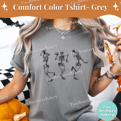 Dancing Skeletons, Halloween Baking Shirt, Cute Retro Spooky Baker Tee, Skeleton Bake Crew Shirt, Fall Kitchen Baking Top, Baking Skeletons