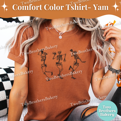 Dancing Skeletons, Halloween Baking Shirt, Cute Retro Spooky Baker Tee, Skeleton Bake Crew Shirt, Fall Kitchen Baking Top, Baking Skeletons