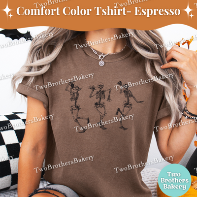Dancing Skeletons, Halloween Baking Shirt, Cute Retro Spooky Baker Tee, Skeleton Bake Crew Shirt, Fall Kitchen Baking Top, Baking Skeletons