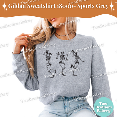 Dancing Skeleton Bakers Sweatshirt, Halloween Macaron, Cupcake & Cake Baking Crewneck, Spooky Fall Dessert Lover Shirt, Baking Skeletons