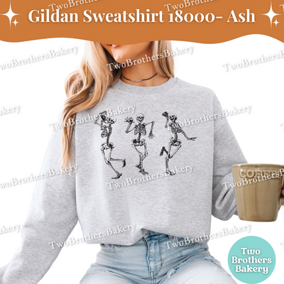 Dancing Skeleton Bakers Sweatshirt, Halloween Macaron, Cupcake & Cake Baking Crewneck, Spooky Fall Dessert Lover Shirt, Baking Skeletons