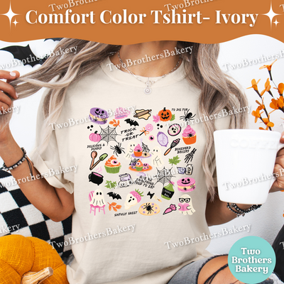 Halloween Baking Shirt, Cute Spooky Bakery Tee, Trick or Treat Baking T-Shirt, Fall Baker Shirt, Ghost Cupcake Top, Halloween Baking Crew
