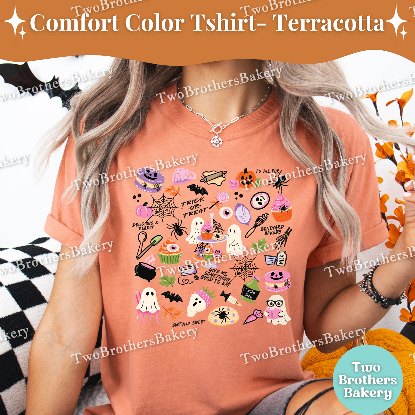 Halloween Baking Shirt, Cute Spooky Bakery Tee, Trick or Treat Baking T-Shirt, Fall Baker Shirt, Ghost Cupcake Top, Halloween Baking Crew