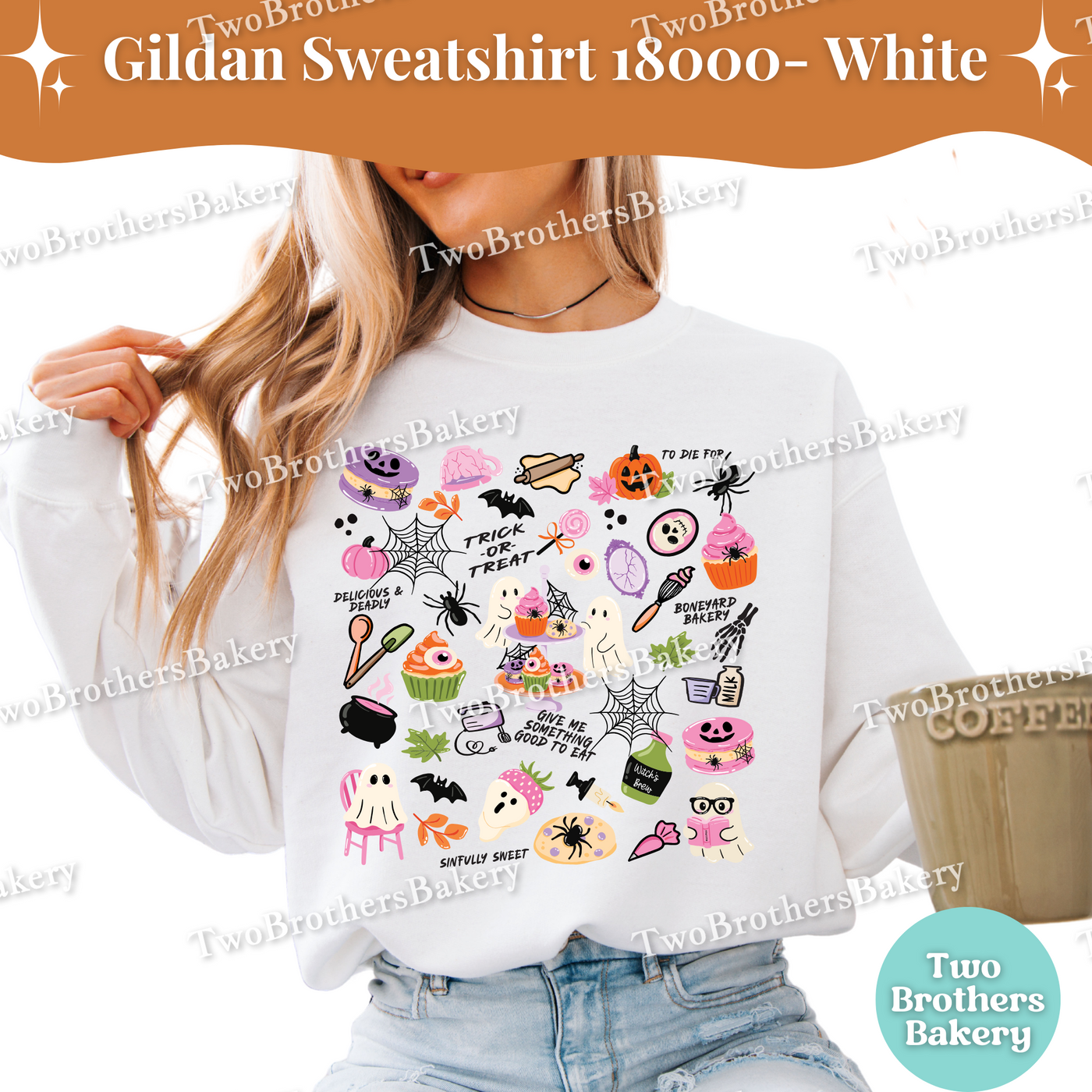 Halloween Baking Sweatshirt, Cute Ghost Bakers, Family Matching Fall Outfit, Spooky Baker Crewneck, Halloween Baking Crew, Haunted Bakery