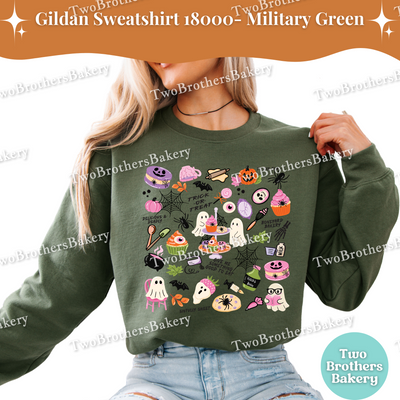 Halloween Baking Sweatshirt, Cute Ghost Bakers, Family Matching Fall Outfit, Spooky Baker Crewneck, Halloween Baking Crew, Haunted Bakery