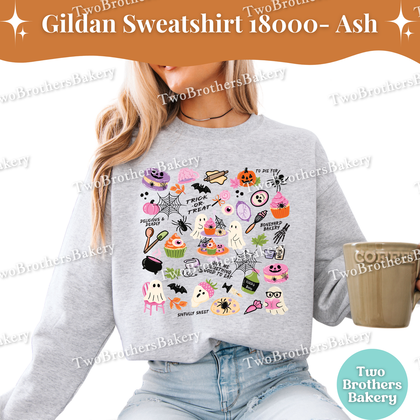 Halloween Baking Sweatshirt, Cute Ghost Bakers, Family Matching Fall Outfit, Spooky Baker Crewneck, Halloween Baking Crew, Haunted Bakery