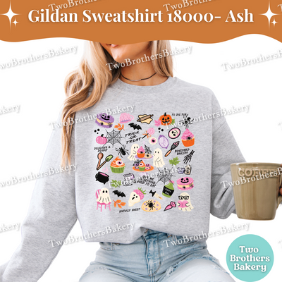 Halloween Baking Sweatshirt, Cute Ghost Bakers, Family Matching Fall Outfit, Spooky Baker Crewneck, Halloween Baking Crew, Haunted Bakery