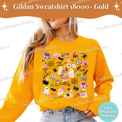 Halloween Baking Sweatshirt, Cute Ghost Bakers, Family Matching Fall Outfit, Spooky Baker Crewneck, Halloween Baking Crew, Haunted Bakery
