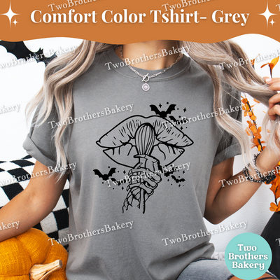 Halloween Baking Shirt, Goth Baker Tee, Skeleton Hand Whisk Shirt, Spooky Baking Shirt, Witch Kitchen Fall Tee, Kiss of Death tshirt