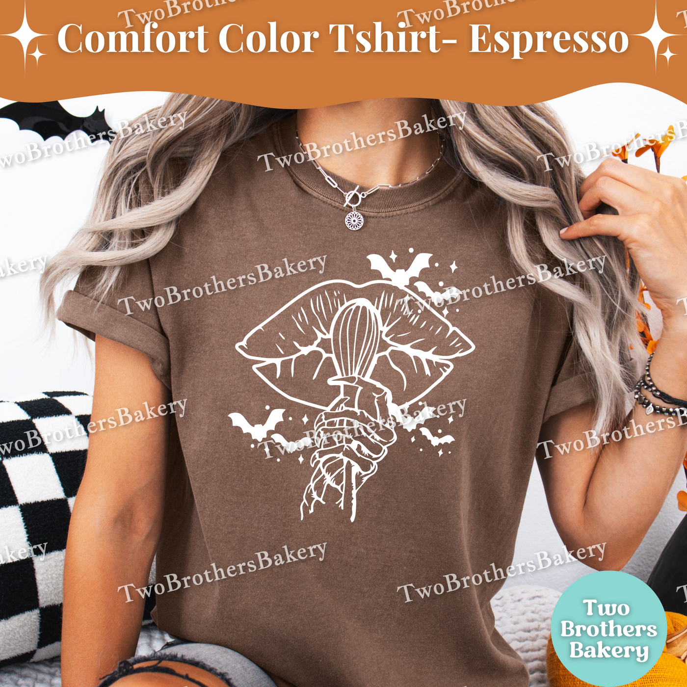 Halloween Baking Shirt, Goth Baker Tee, Skeleton Hand Whisk Shirt, Spooky Baking Shirt, Witch Kitchen Fall Tee, Kiss of Death tshirt