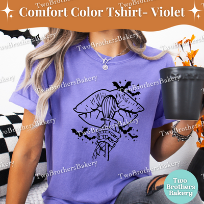 Halloween Baking Shirt, Goth Baker Tee, Skeleton Hand Whisk Shirt, Spooky Baking Shirt, Witch Kitchen Fall Tee, Kiss of Death tshirt