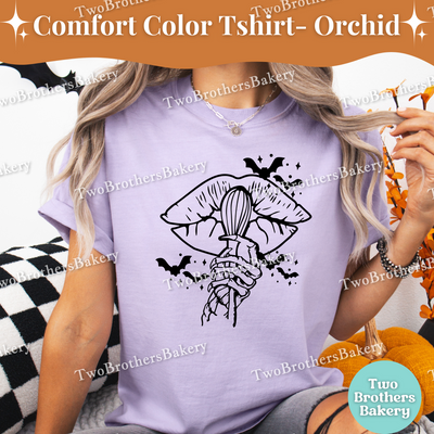 Halloween Baking Shirt, Goth Baker Tee, Skeleton Hand Whisk Shirt, Spooky Baking Shirt, Witch Kitchen Fall Tee, Kiss of Death tshirt