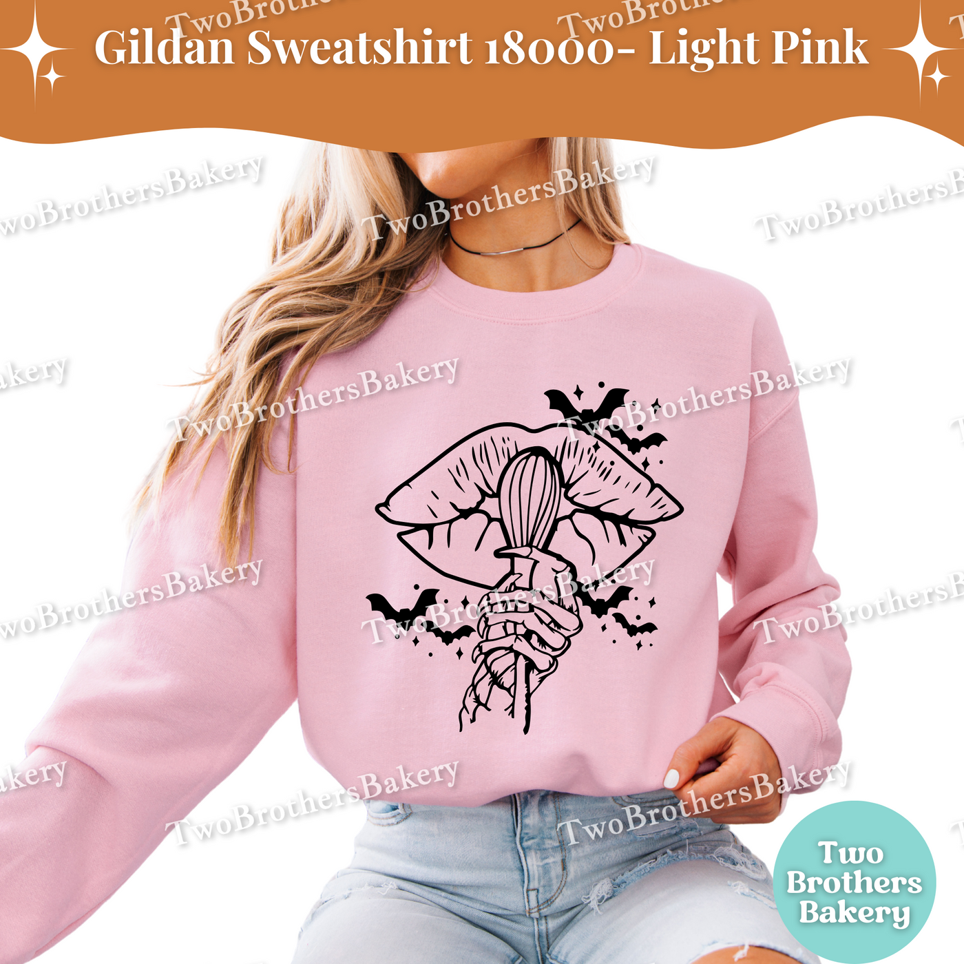 Halloween Baking Sweatshirt, Spooky Lips & Whisk Design, Skeleton Hand, Goth Baker Fall Crewneck, Funny Ghost Kitchen Pullover, Spooky Baker
