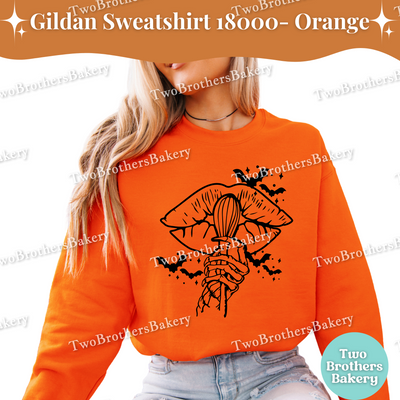 Halloween Baking Sweatshirt, Spooky Lips & Whisk Design, Skeleton Hand, Goth Baker Fall Crewneck, Funny Ghost Kitchen Pullover, Spooky Baker