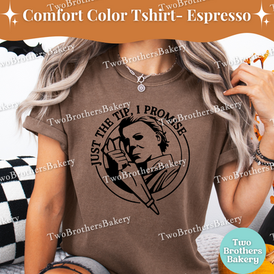 Just the Tip Halloween Baking Shirt, Michael Myers Baker Tee, Funny Spooky Fall Shirt, Halloween Piping Bag T-Shirt, Spooky Baker Tee