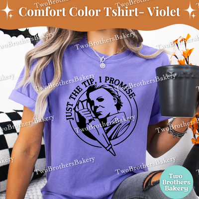 Just the Tip Halloween Baking Shirt, Michael Myers Baker Tee, Funny Spooky Fall Shirt, Halloween Piping Bag T-Shirt, Spooky Baker Tee