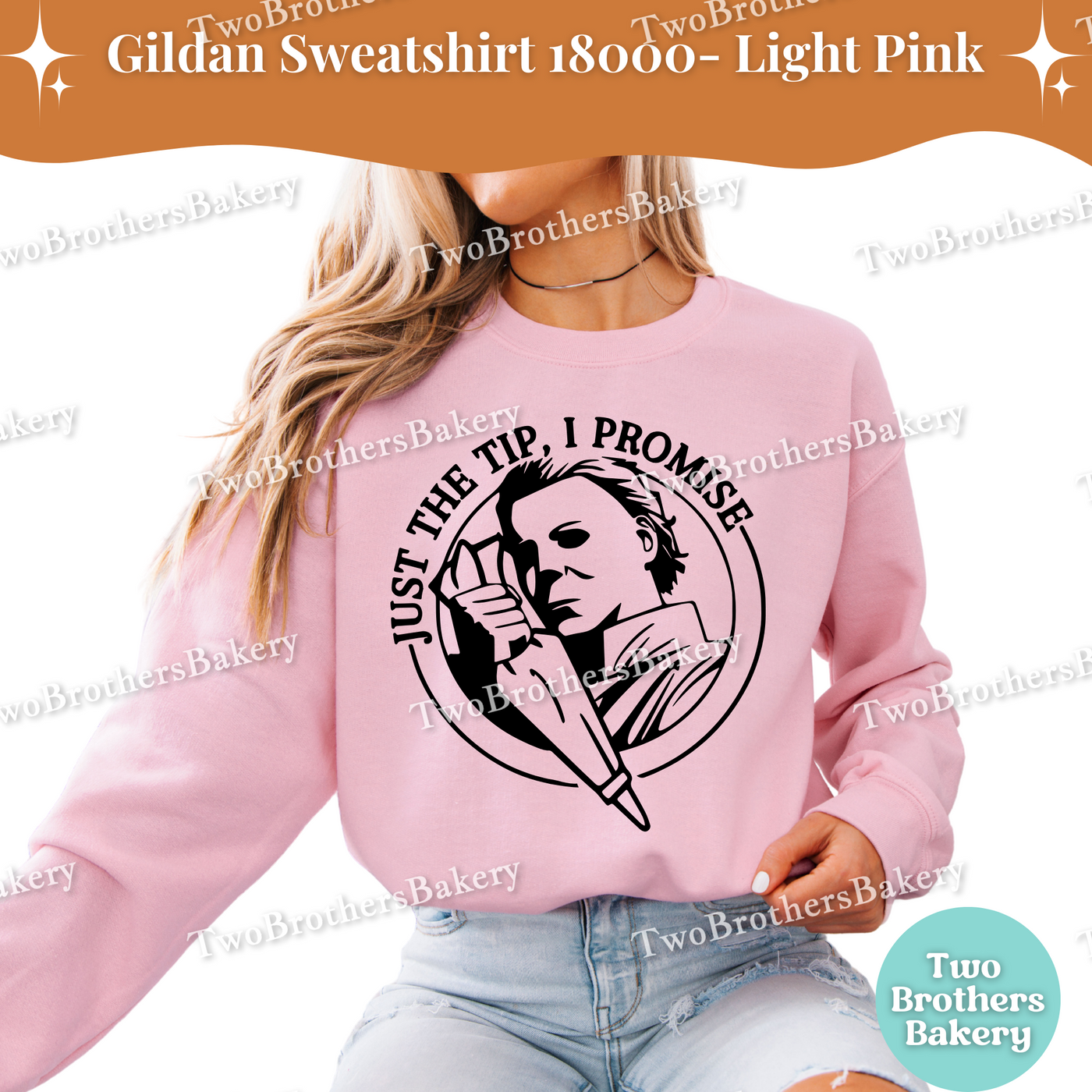Just the Tip I Promise Halloween Baking Sweatshirt, Fall Spooky Sweatshirt, Michael Myers Inspired Crewneck, Funny Halloween Baking Top