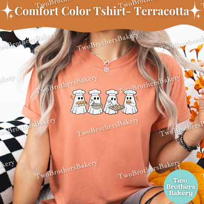 Ghost Macaron Baker Shirt, Halloween Baking Tee, Cute Ghost Baker T-Shirt, Macaron Lover Gift, Spooky Baker Tee, Halloween Macarons T-Shirt