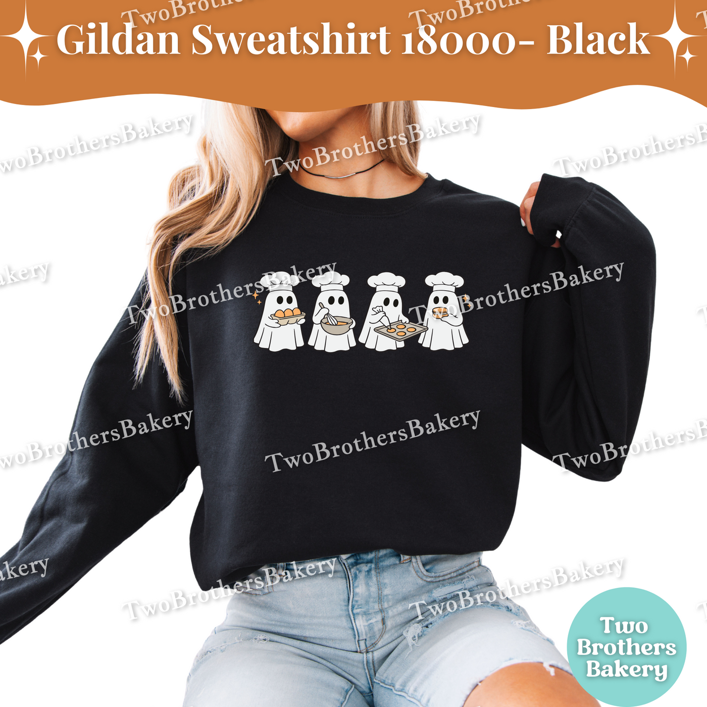 Macaron Ghost Baking Sweatshirt, Halloween Baking Crewneck, Spooky Ghost Bakers, Fall Baking Sweatshirt, Macaron Baking Sweatshirt, Cookier