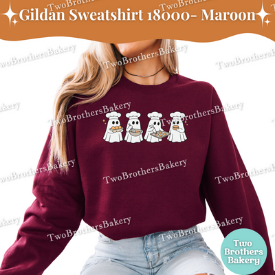 Macaron Ghost Baking Sweatshirt, Halloween Baking Crewneck, Spooky Ghost Bakers, Fall Baking Sweatshirt, Macaron Baking Sweatshirt, Cookier